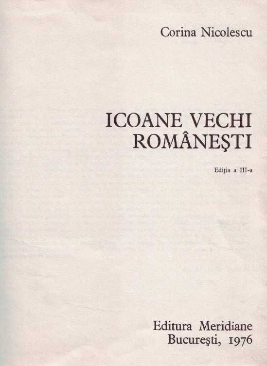 Carte Icoane Vechi Românești (1976)