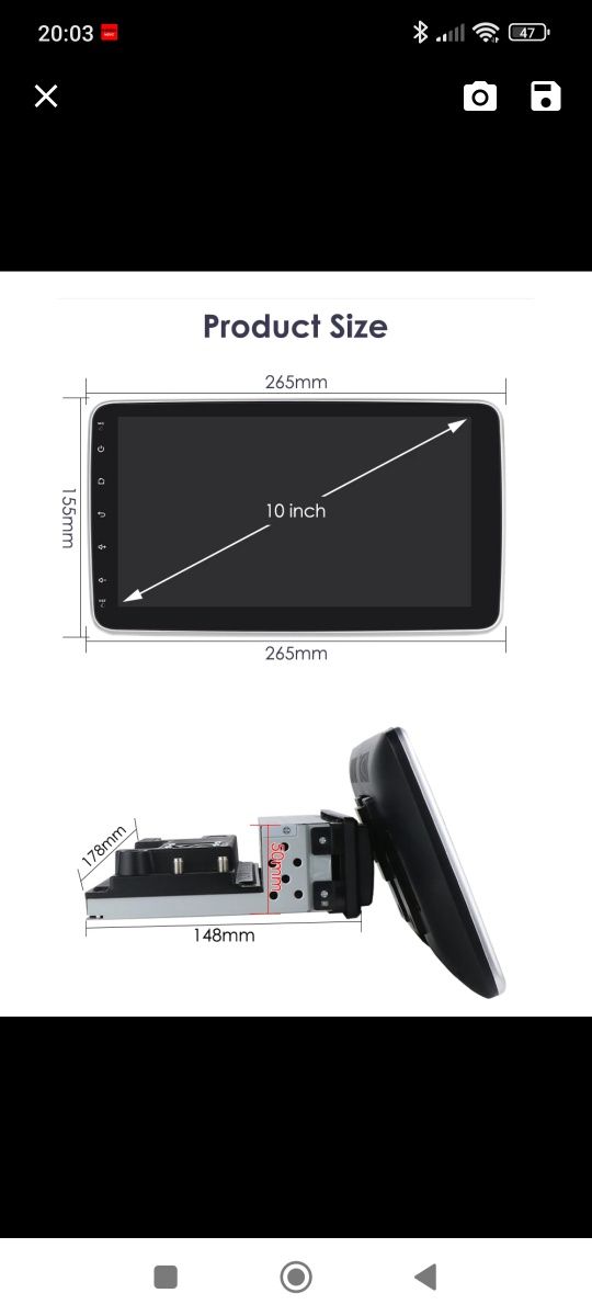 Мултимедия 10.1 " XL 1 Din