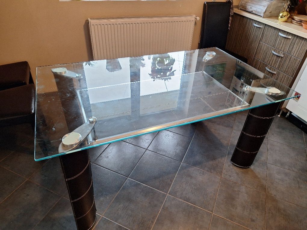 Masa bucătărie sticla 150x90 cm