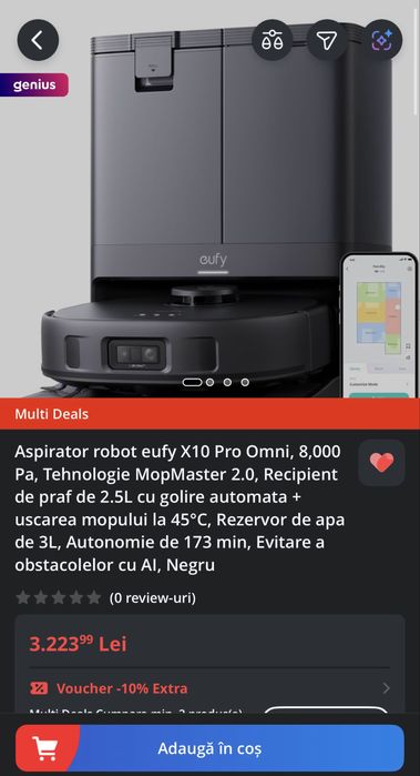 Aspirator robot eufy X10 Pro Omni – NOU