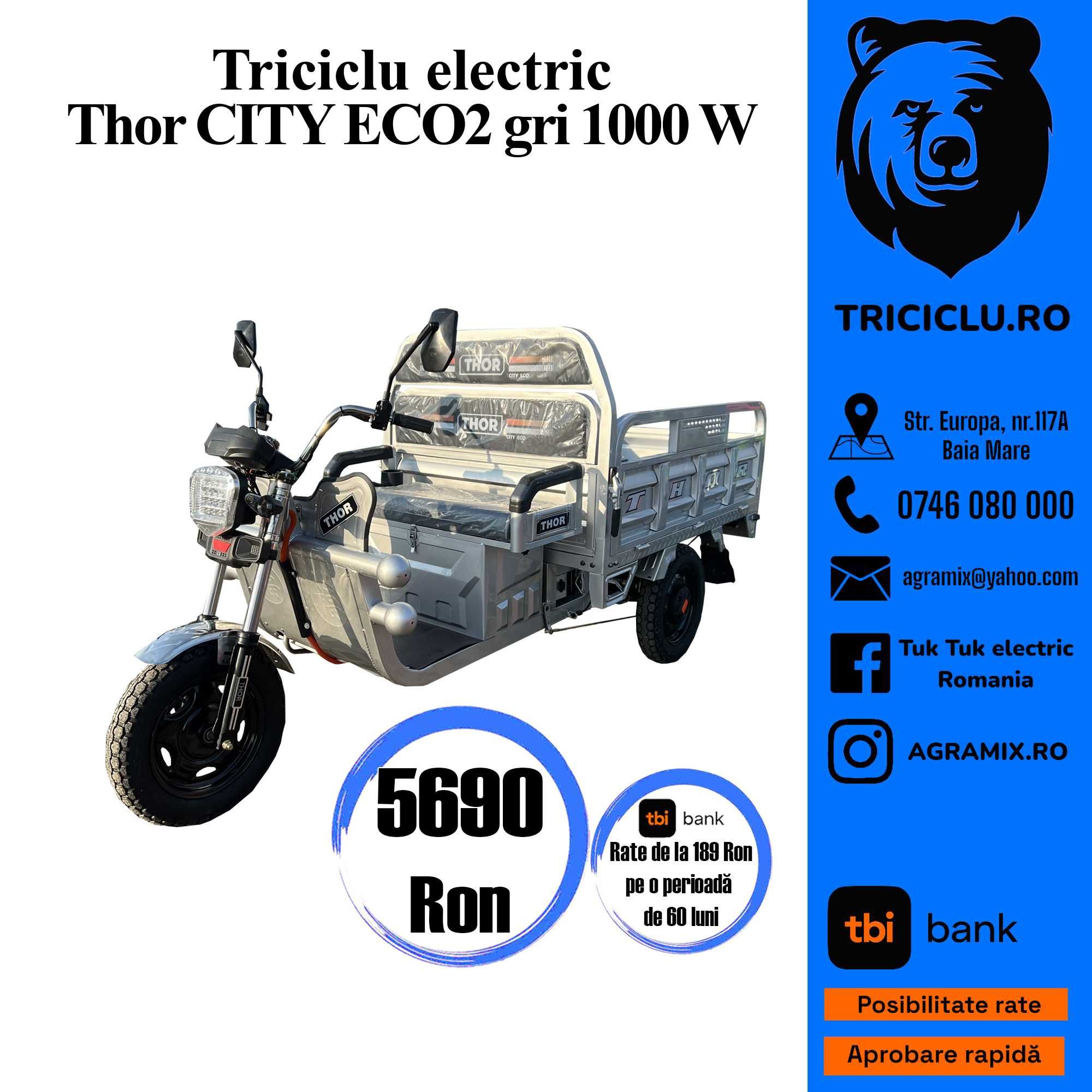 Thor blue Sky City Eco Green Army tricicleta electrica Agramix