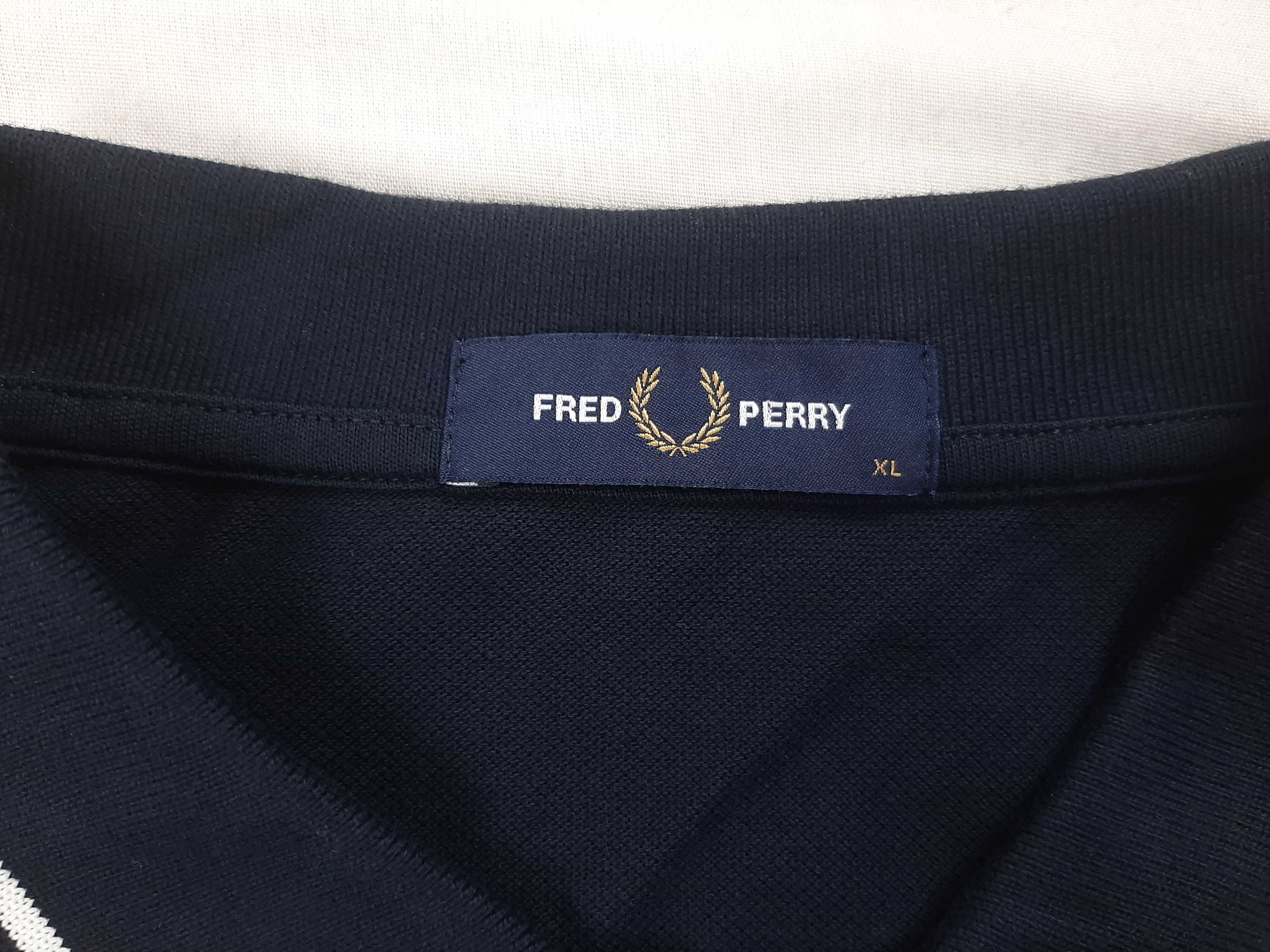 Fred Perry - Оригинална мъжка тениска с яка размер XL