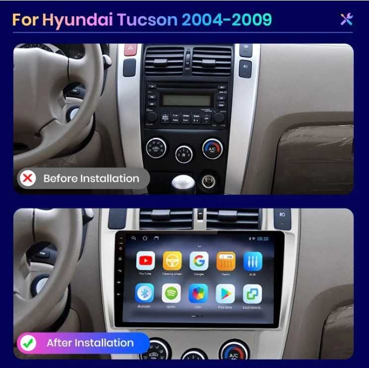 Мултимедия Android за Hyundai Tucson 2004-2009г