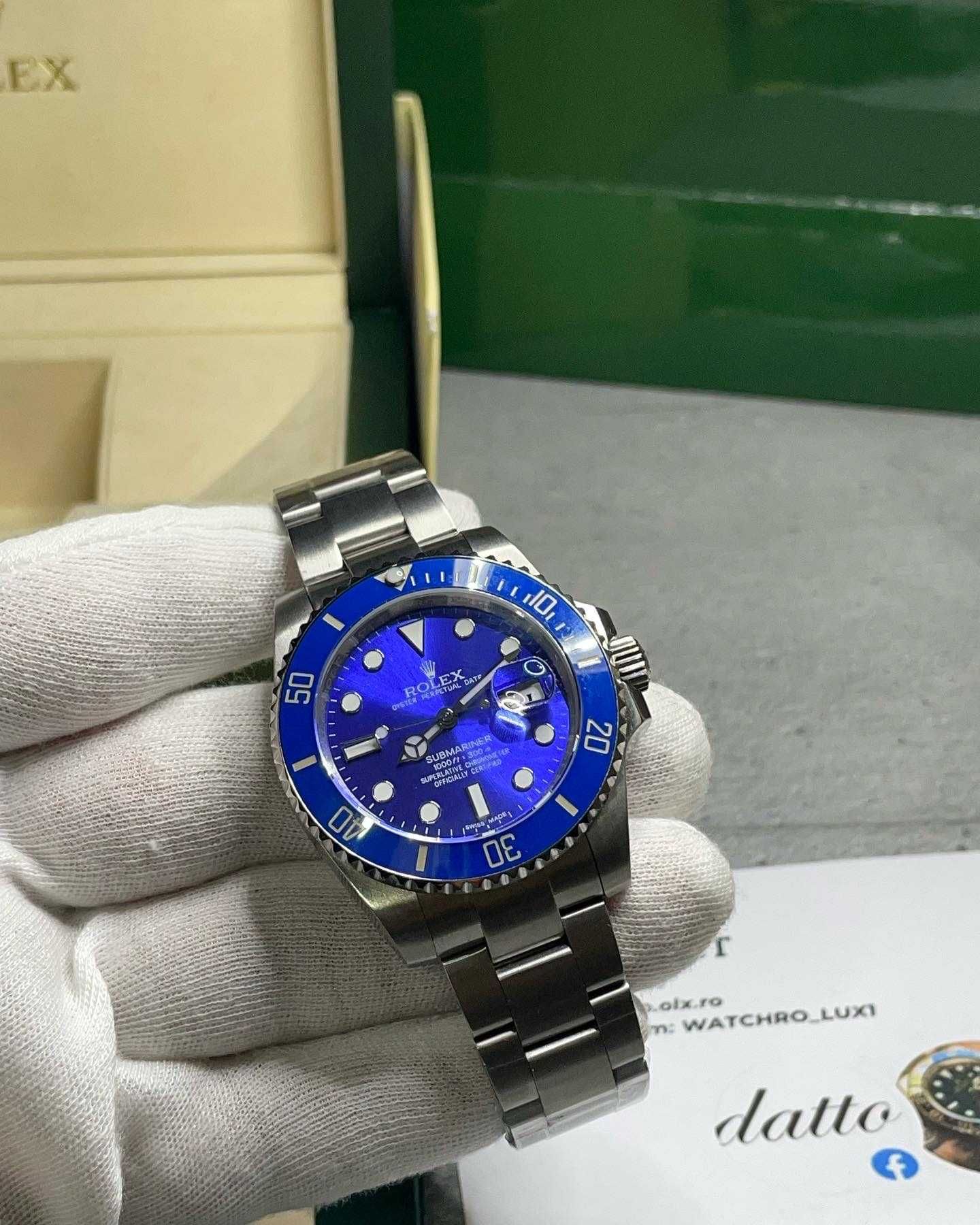 Rolex Submariner 116619lb 40mm Blue Dial Silver Albastru