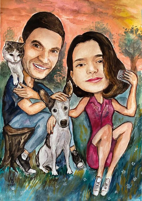 Карикатури, потрети - ръчна изработка