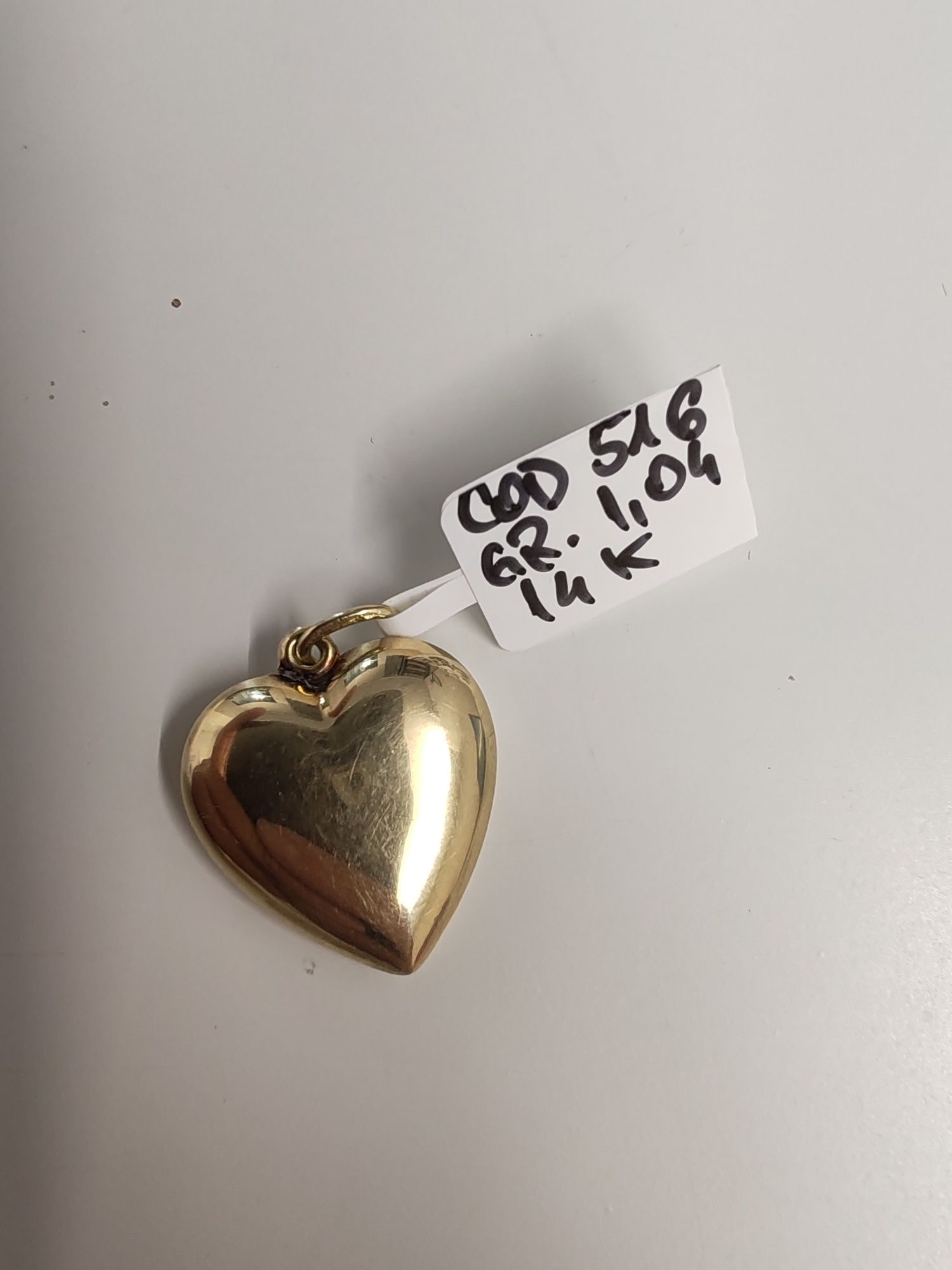 Pandantiv inimă Aur 14k Gr 1,04 cod unic 516