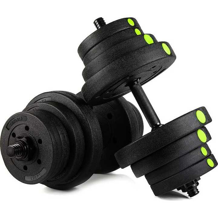 Set 2 gantere Zipro, 2x20kg, Negru