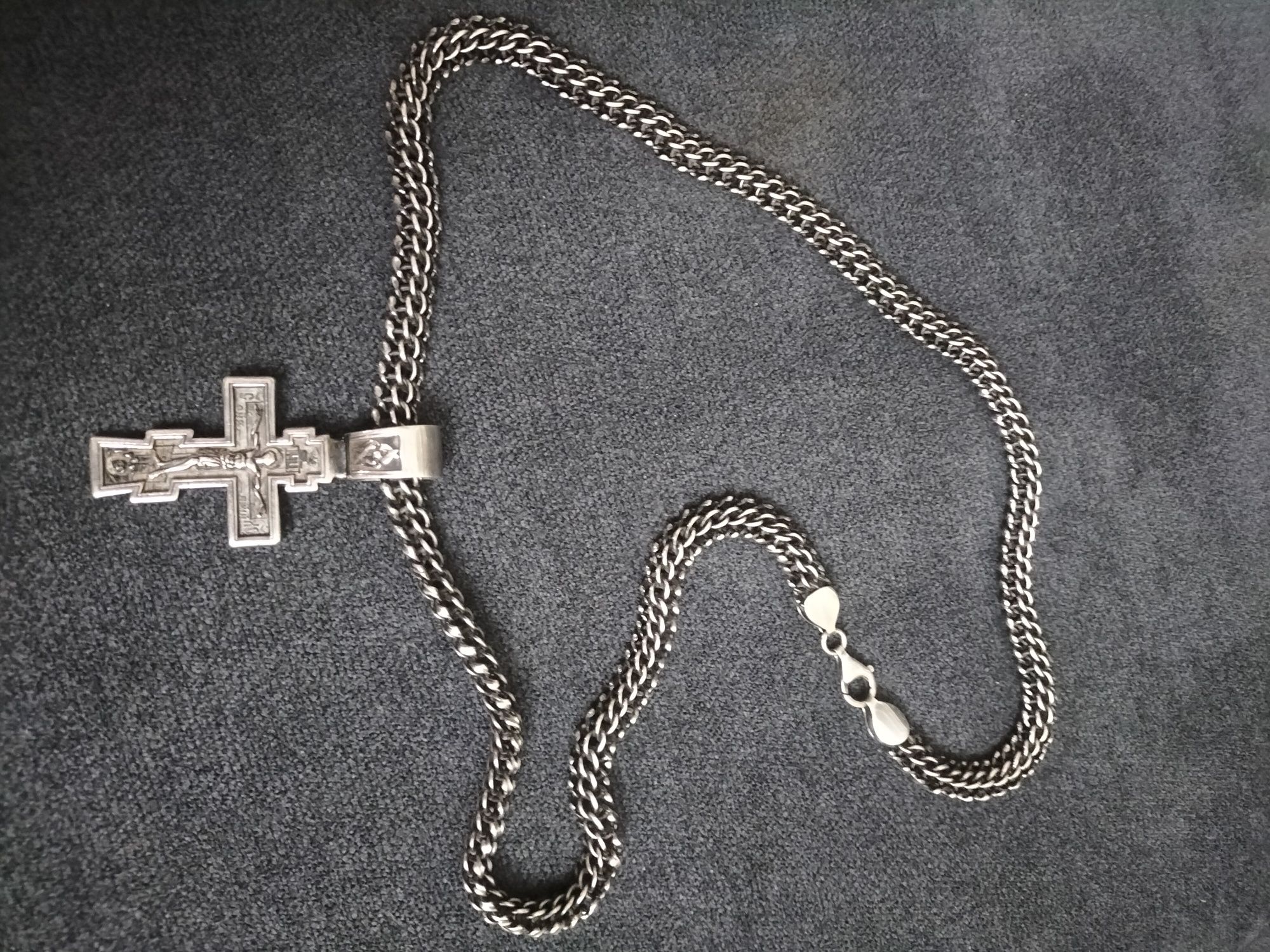 Цепь с крестом 120 грамм серебро