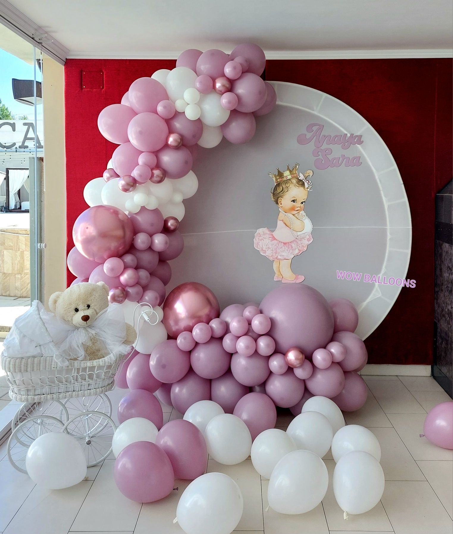 Decor baloane botez/majorat/nunta/aniversare