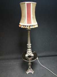 Măsuță cu lampadar de dimensiuni impozante in stilul Baroc metal argin