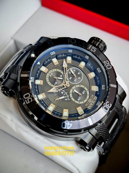 INVICTA Full Metal black Light 52 mm, Инвикта нов ръчен часовник