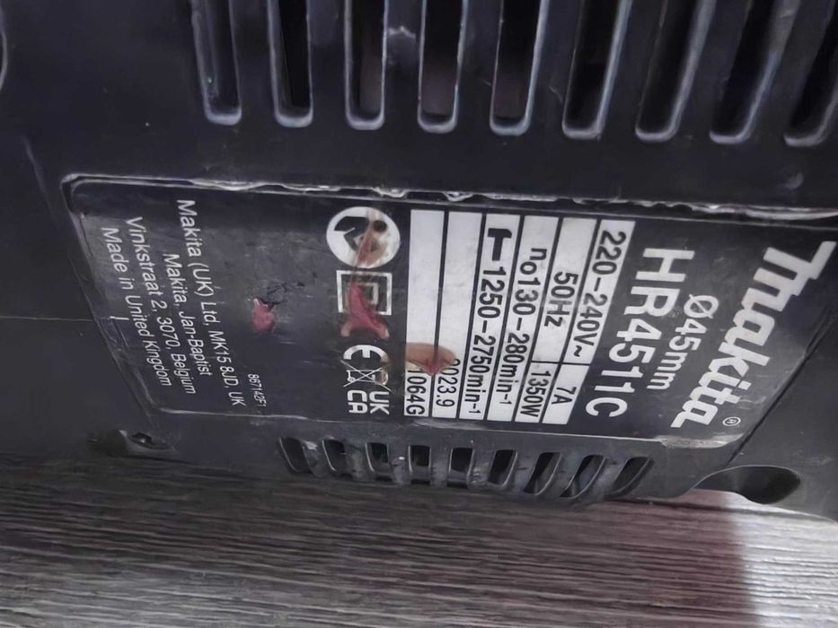 rotopercutanta Makita HR4511C +doua burghie Hilti TE-YX 22/52MP4