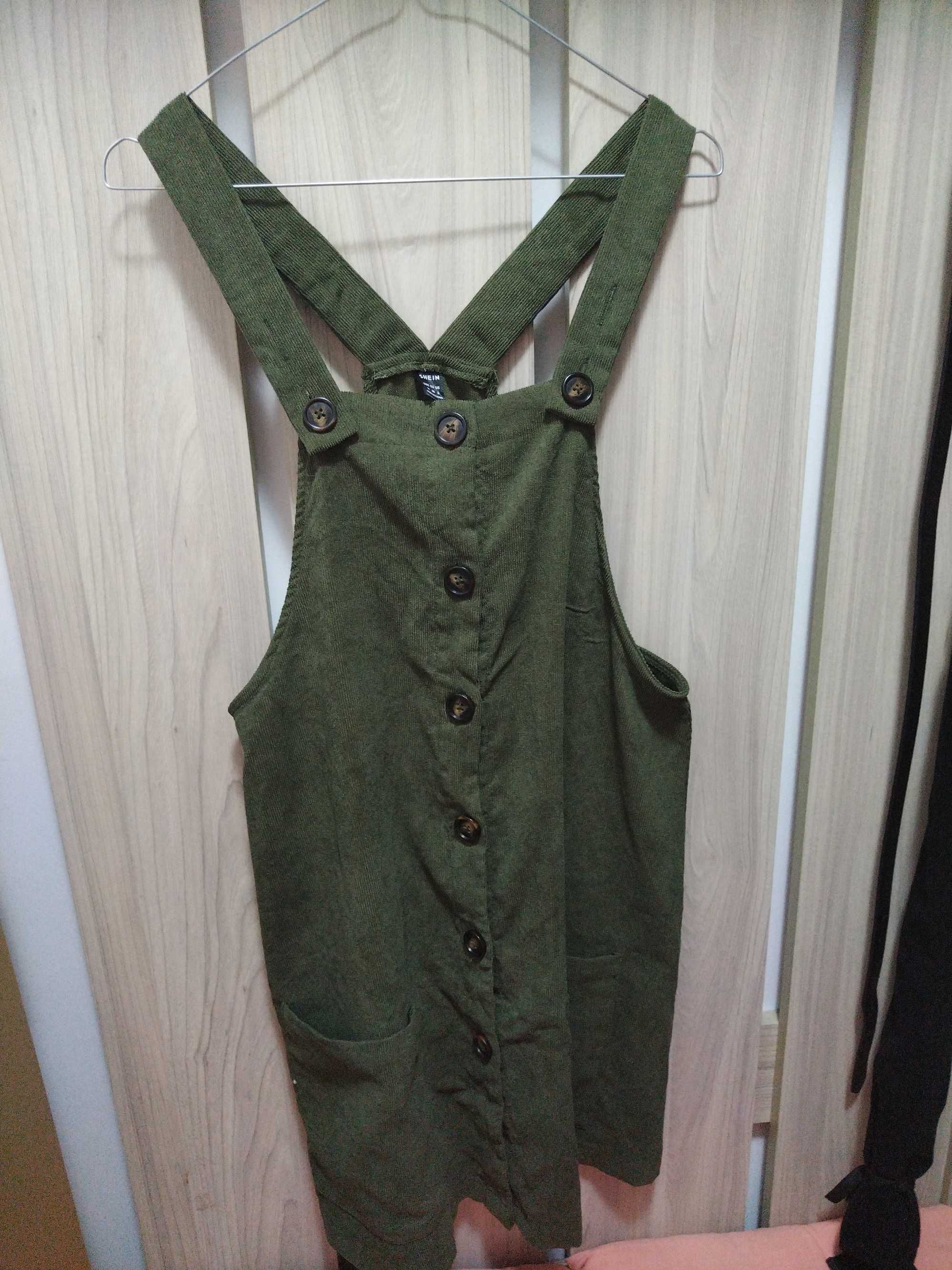 De vanzare sarafan gravida, verde, luat de pe shein, marime 38