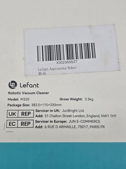 Aspirator robot Lefant M320 6000Pa, alb, SIGILAT