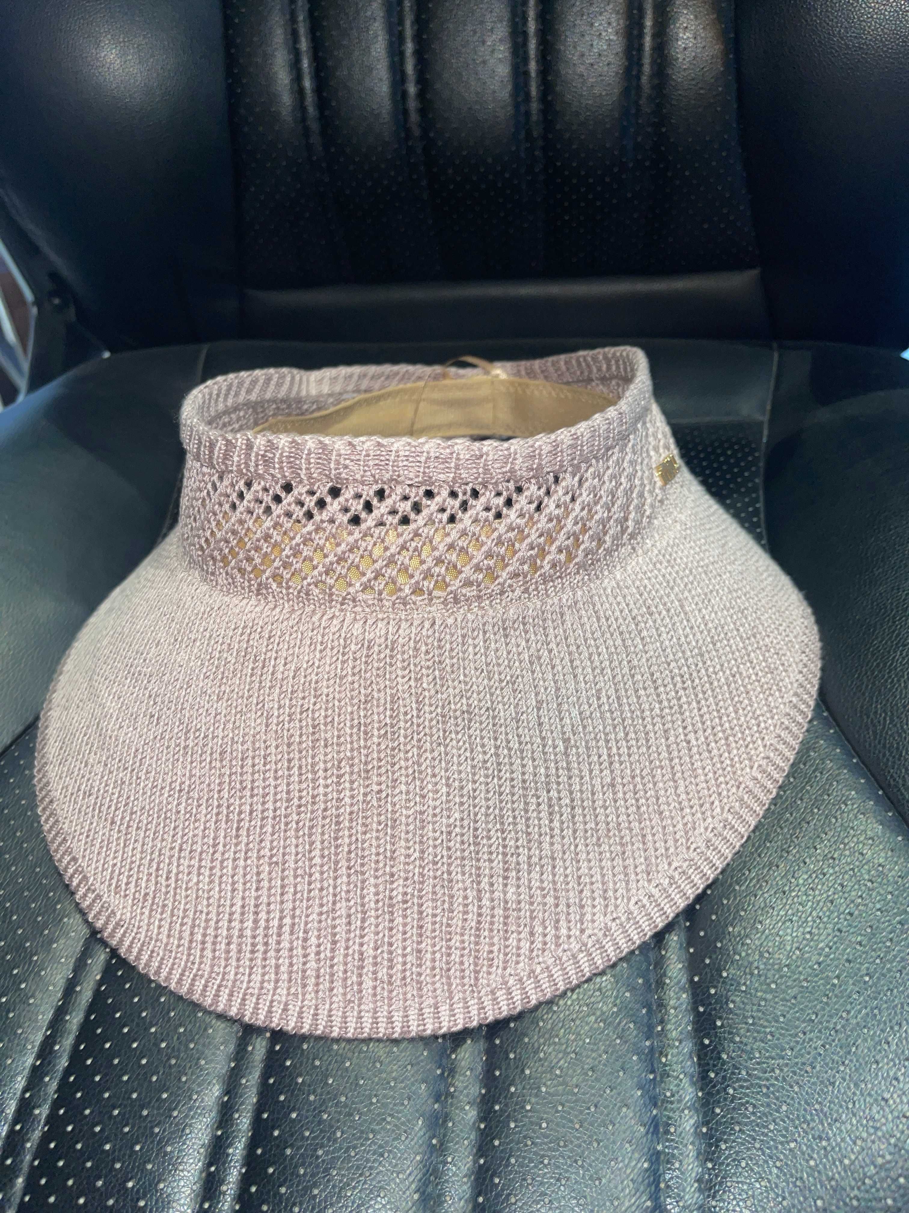 миумиу миу лилаво сива козирка шапка лятна плажна miumiu miu плетена