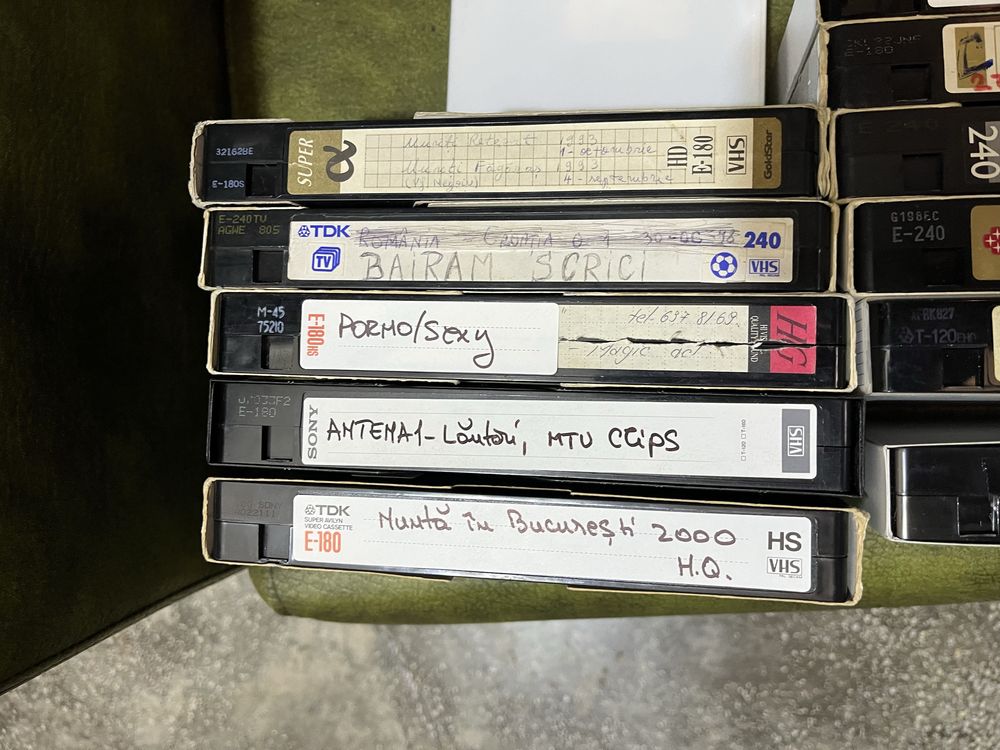 Casete video emisiuni tv, nunți, petreceri, filme