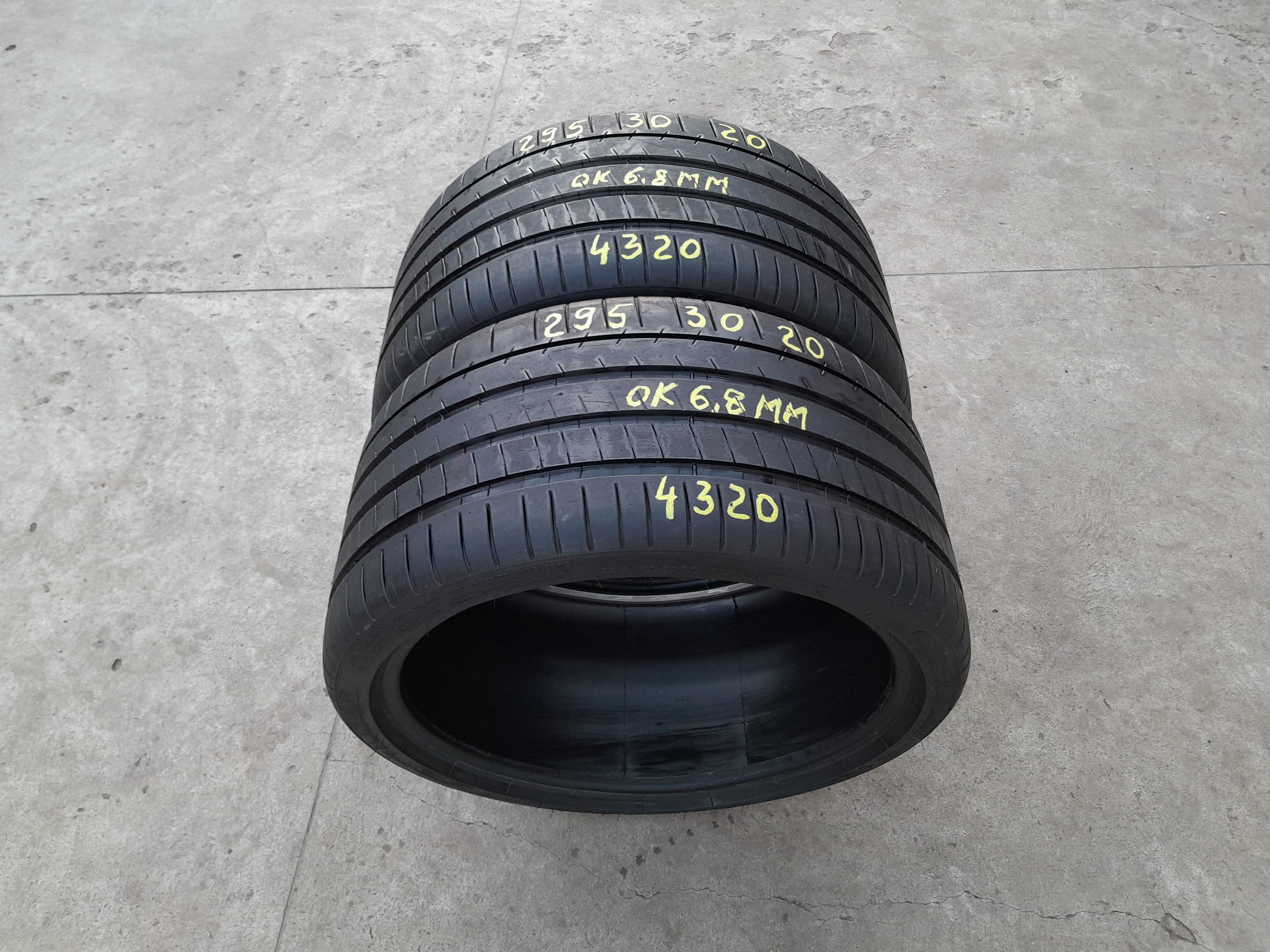 Doua anvelope vara 295 30 20 michelin pilot super sport MO 6,8 mm 4320