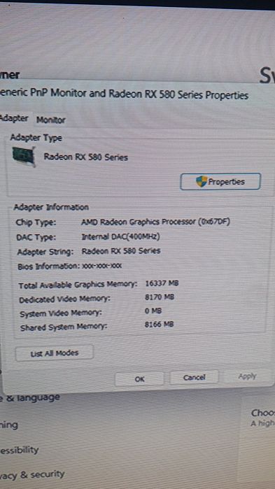 Placa video gaming Gigabite RX 580 8gb ddr5 256 biti ca noua la cutie