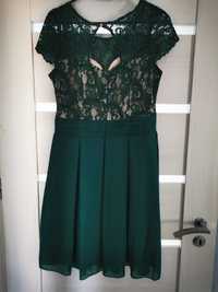 Rochie verde din voal