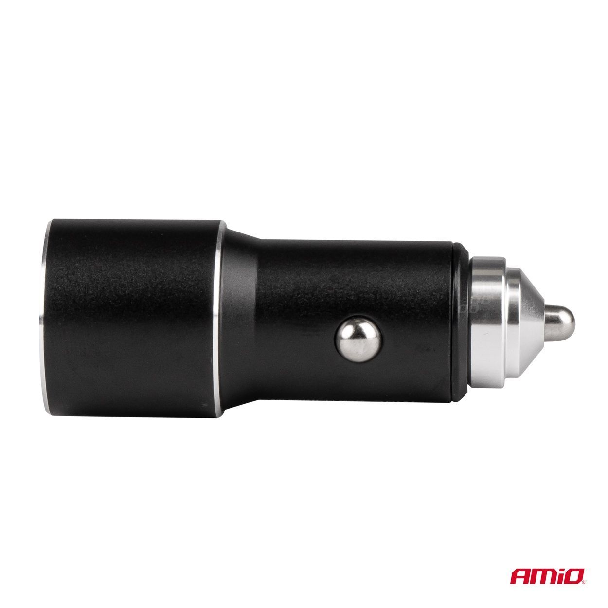 Incarcator auto din aluminiu PCH PRO-08 USB-C+USB 38W Incarcare rapida 12/24V, Amio, 1 buc