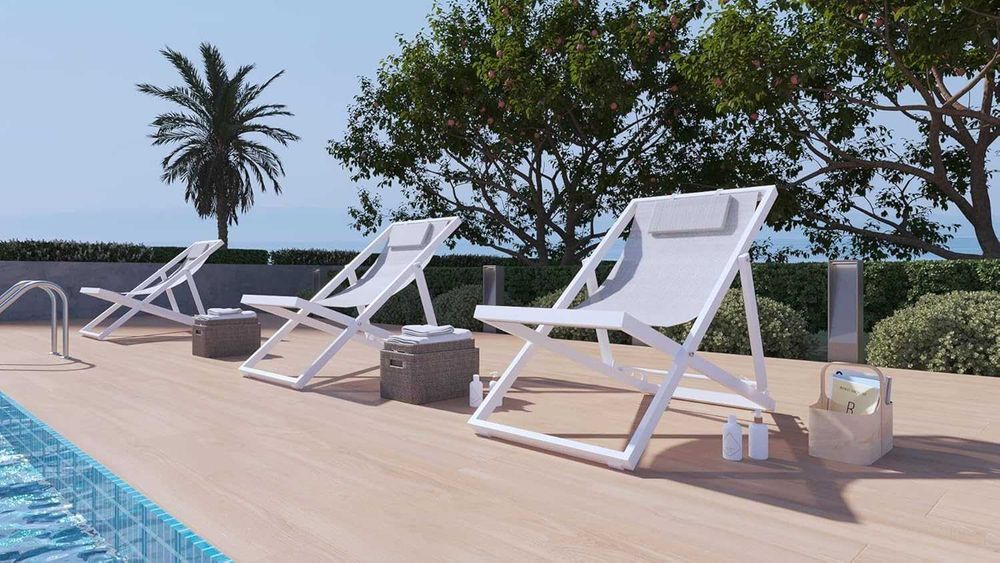Сгъваем алуминиев шезлонг Duramax Newport