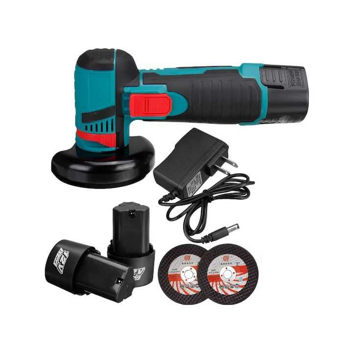 Ъглошлайф Cordless, 19 500 rpm, комплект от 2 батерии 12 V, 18 см