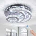 Candelabru modern de 15,7 inch,lampă de tavan cu cristal,LED, reglabil