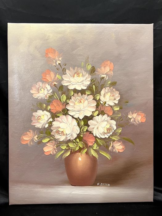 Pictura in ulei pe panza fixata pe șasiu realizat din lemn.