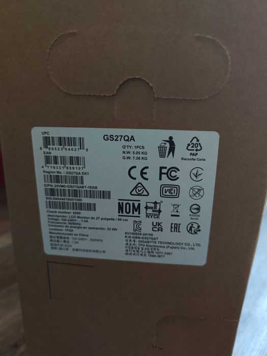 Монитор 27" Gigabyte GS27QA EU, Black