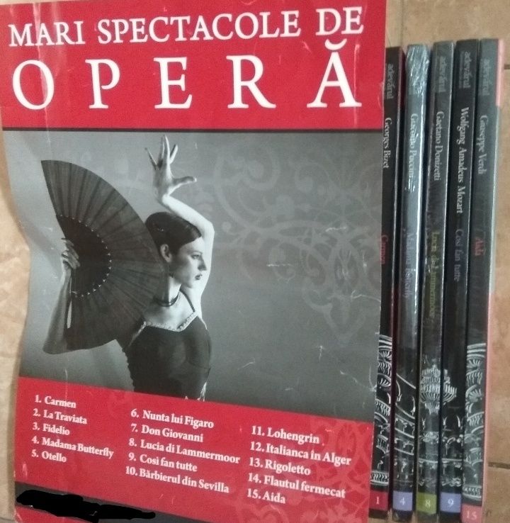 Mari spectacole de OPERĂ. Volum prezentare cartonat, CD, DVD