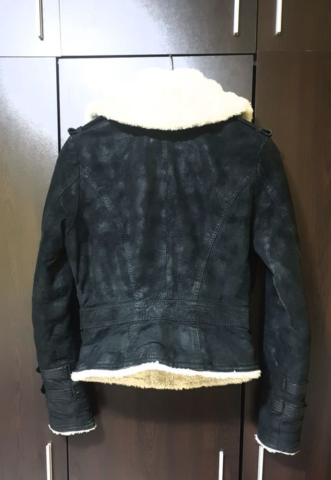 Дамско късо кожухче естествена кожа хс