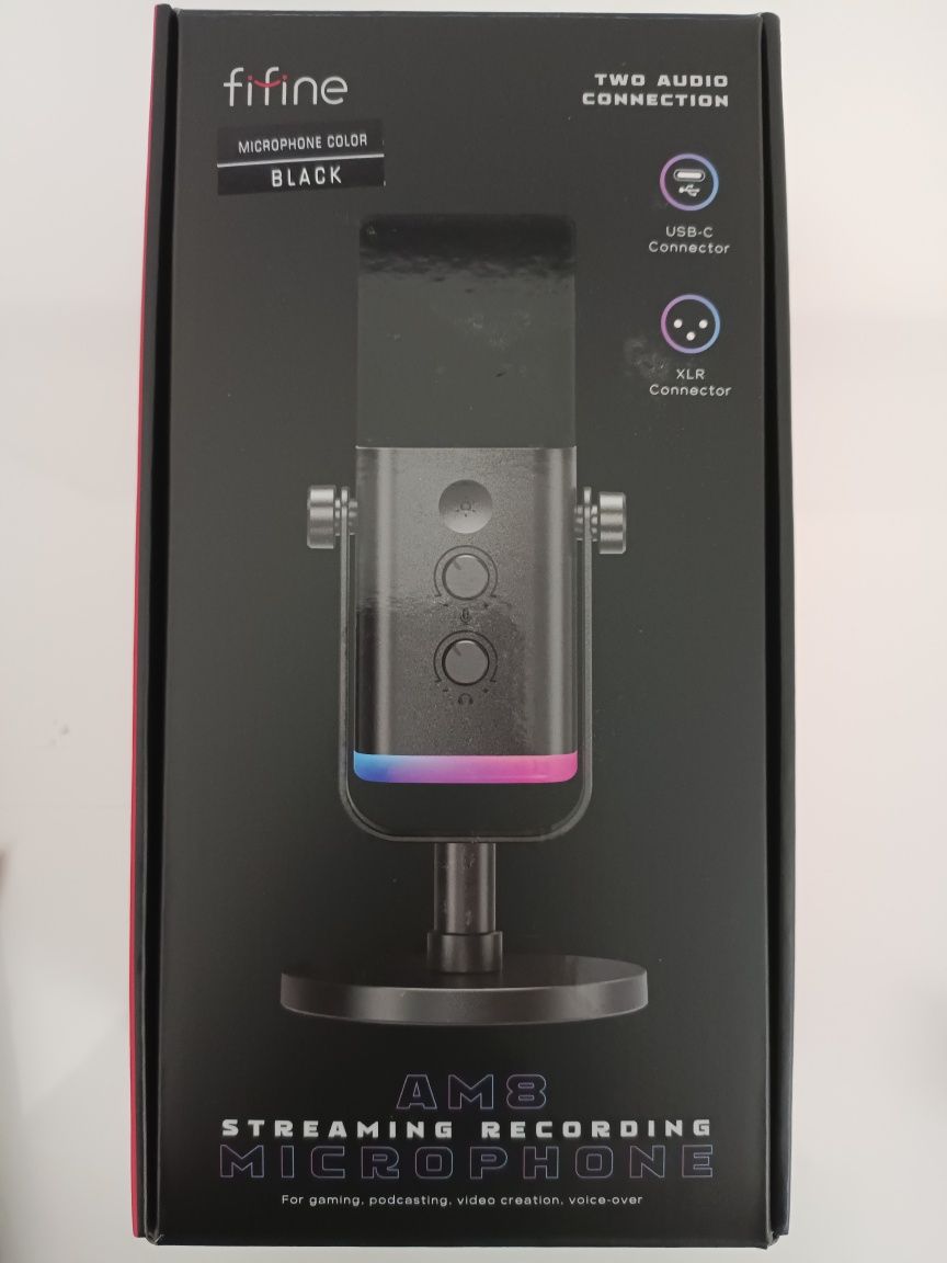 Микрофон fifine M8 black + кронштейн