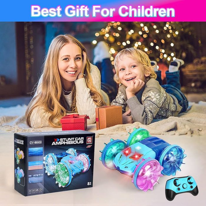 Амфибийна кола с дистанционно управление с LED светлина