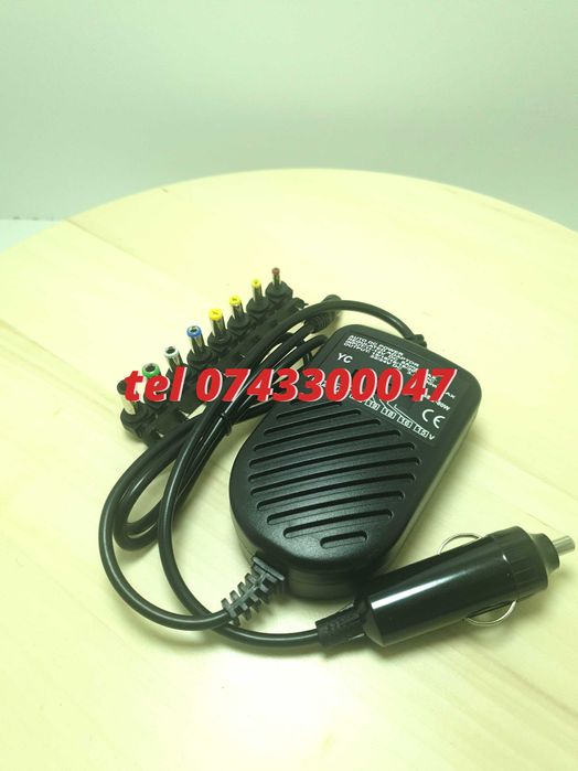 Incarcator Auto Universal Pentru Laptop80w Alimentare 12vcu 8 Cone