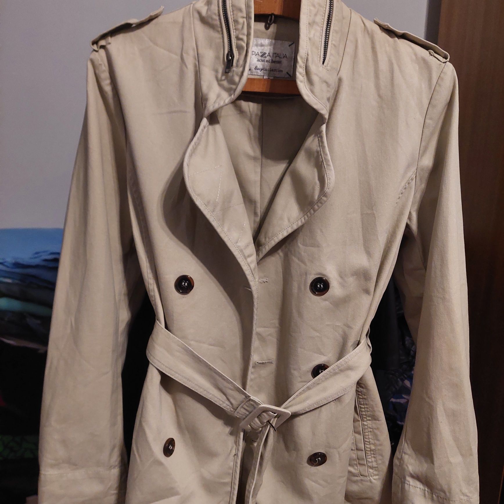 Palton trench de primavara de dama Piazza Italia/ Zara Mango Stradivar