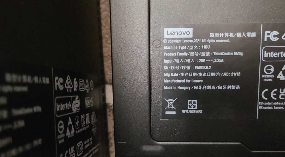 Mini Pc Lenovo ThinkCentre M70q Tiny – i5-10400T, 32GB RAM
