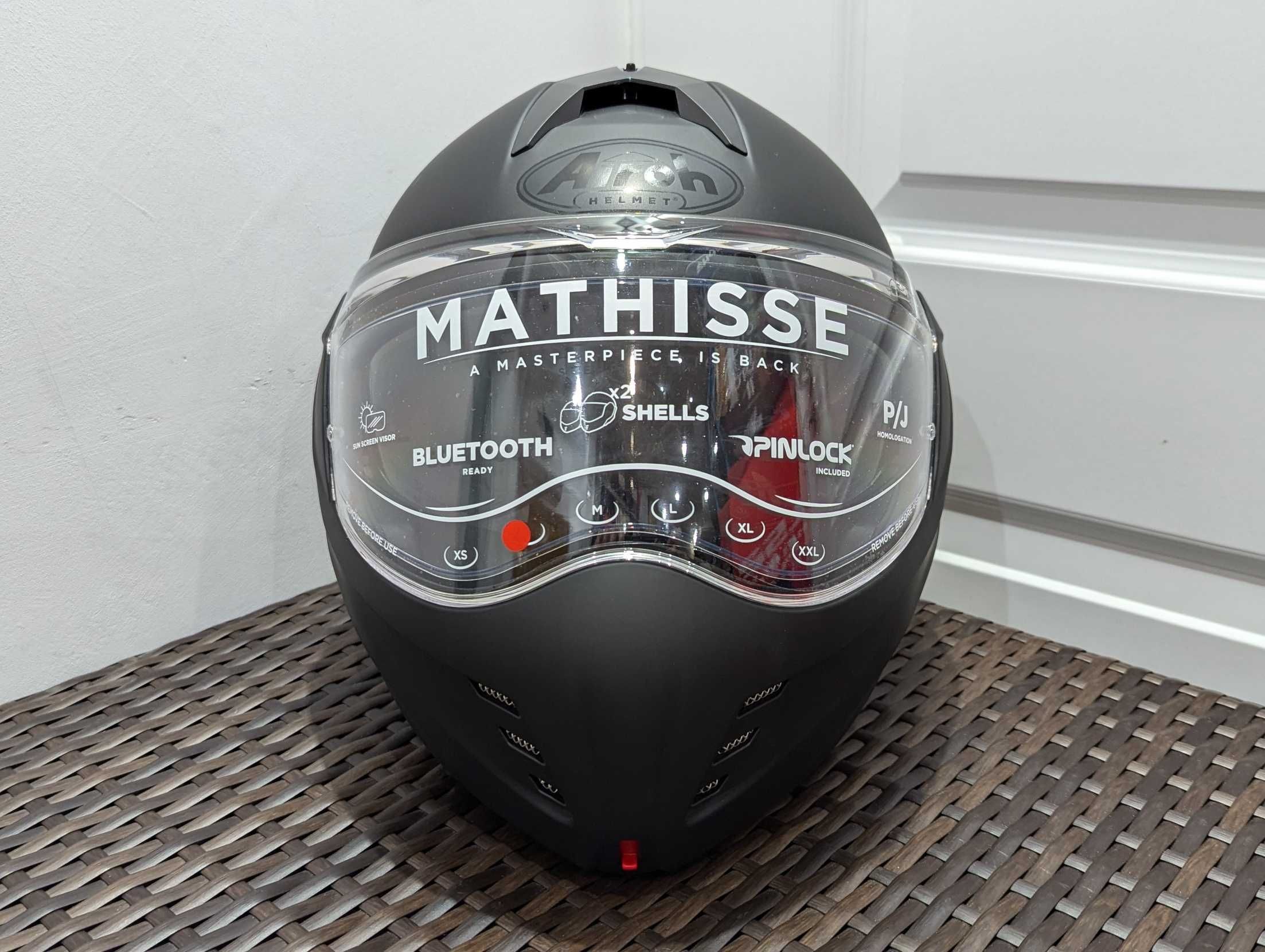 Casca moto Airoh Mathisse, marime S - Flip-back, ochelari de soare