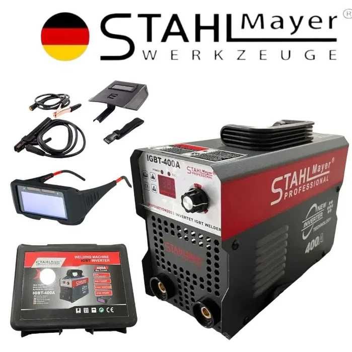 Инверторен електрожен 400A + очила за заваряване STAHLMAYER