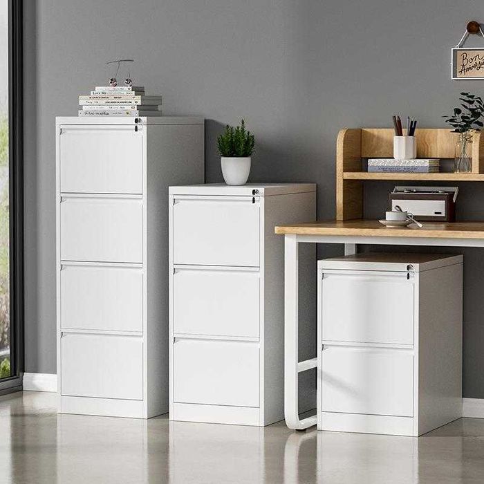 Тумбочка для хранения бумаг/ картотечные ящики из металла/ 3-4 этажные