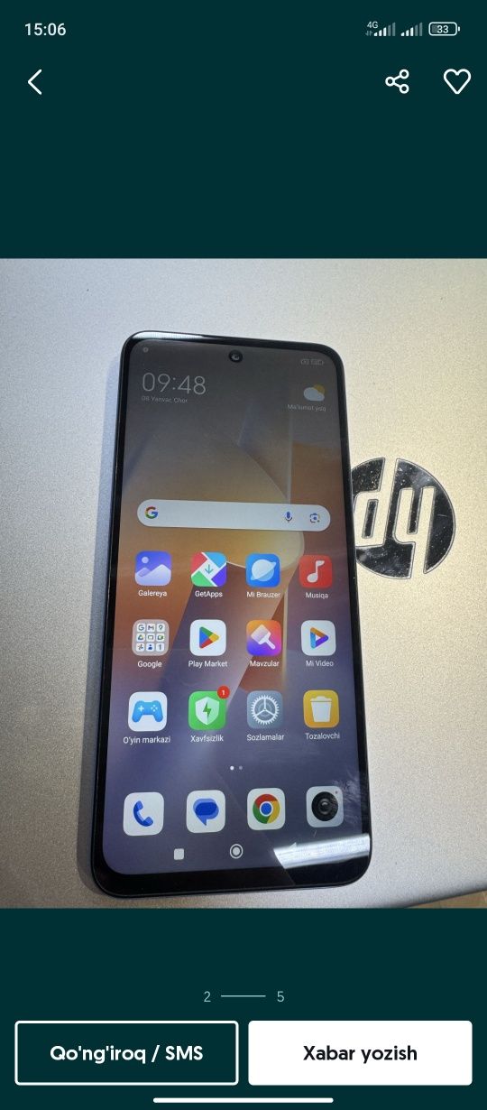 Redmi 12 yangi zoʻr ishlaydi karopka dokument bor obmen bor