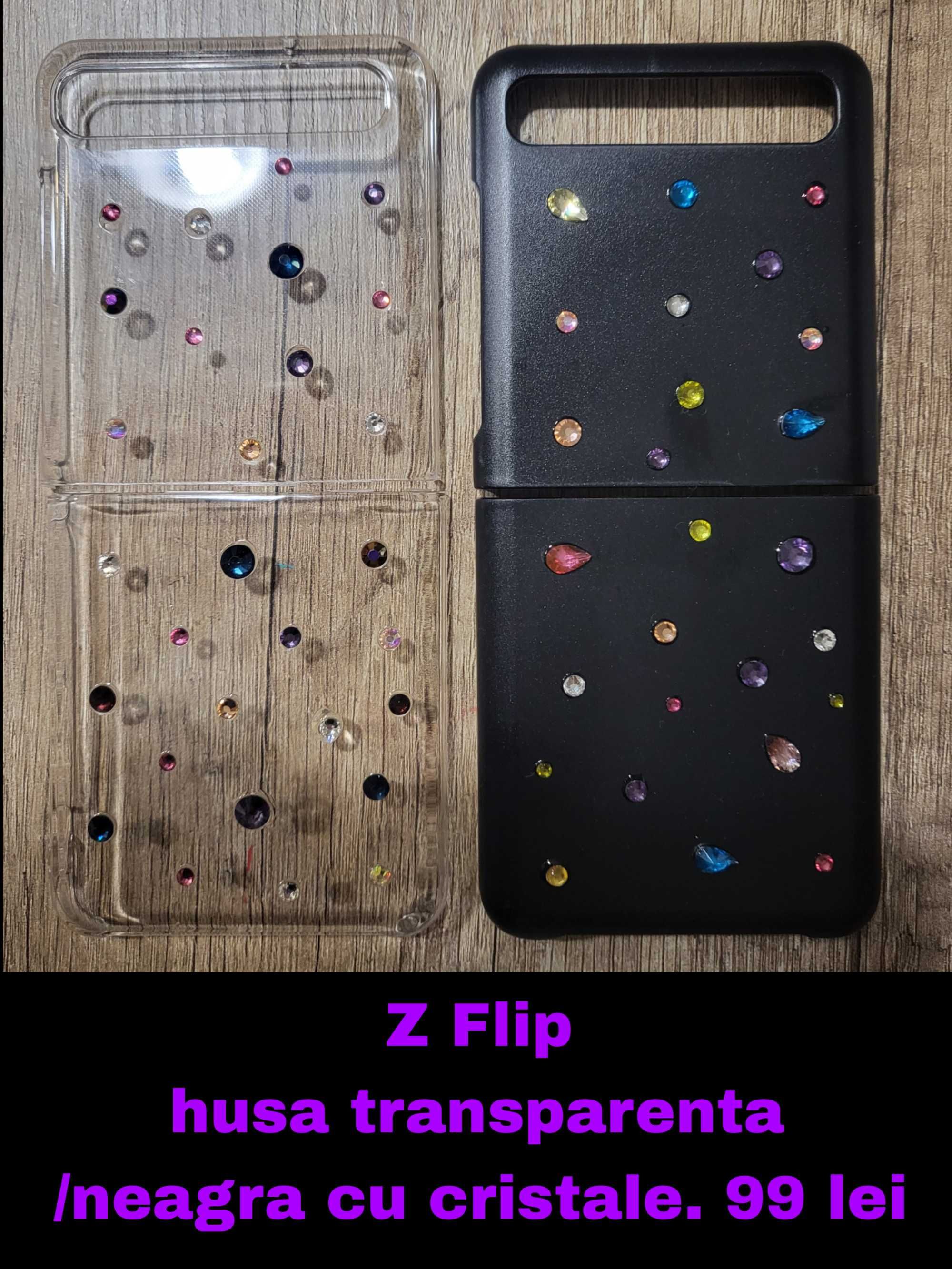 Husa Z FLIP Premium silicon si piele