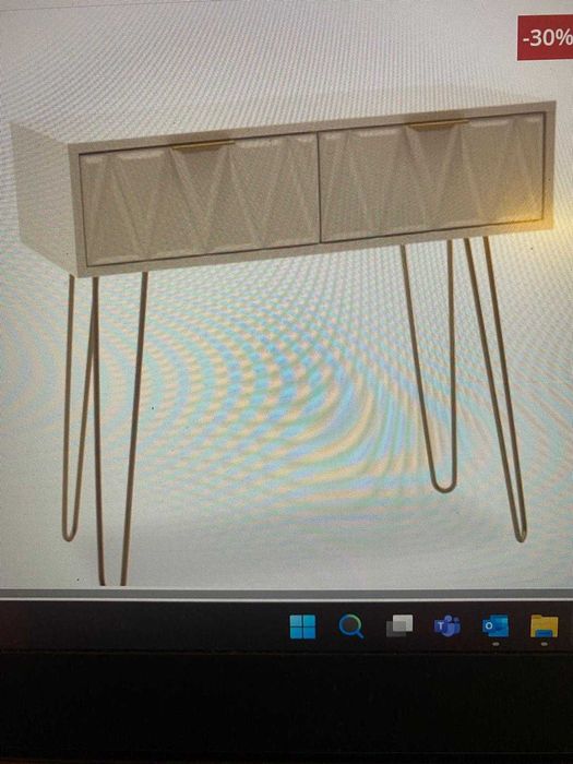 Златисти метални мебелни крака за маса тип фиба