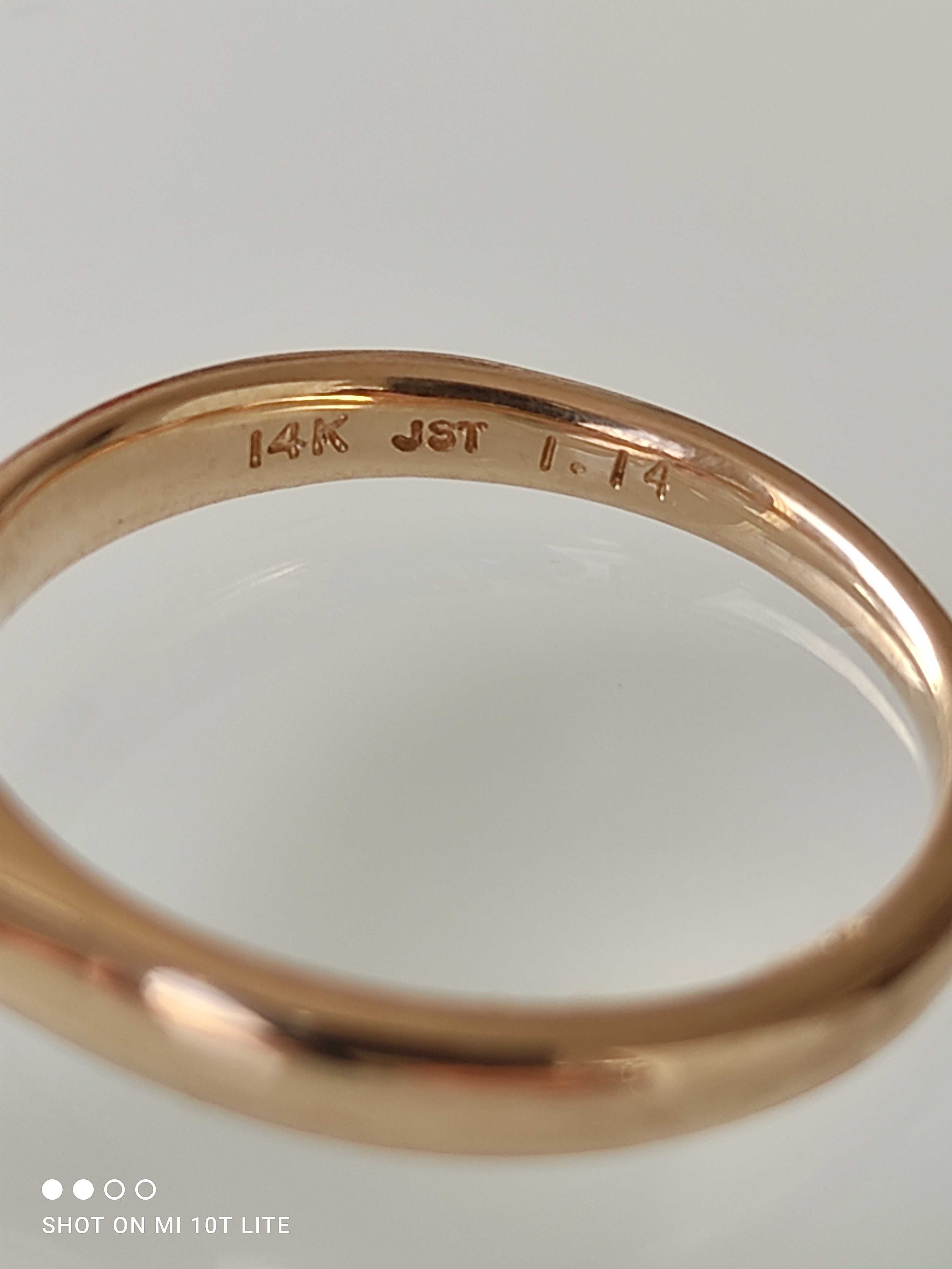 Inel logodna aur 14k cu diamant 1.14ct certificat EGL USA
