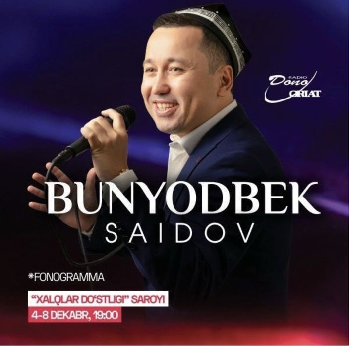 Konsertga Bunyod Saidov bilet