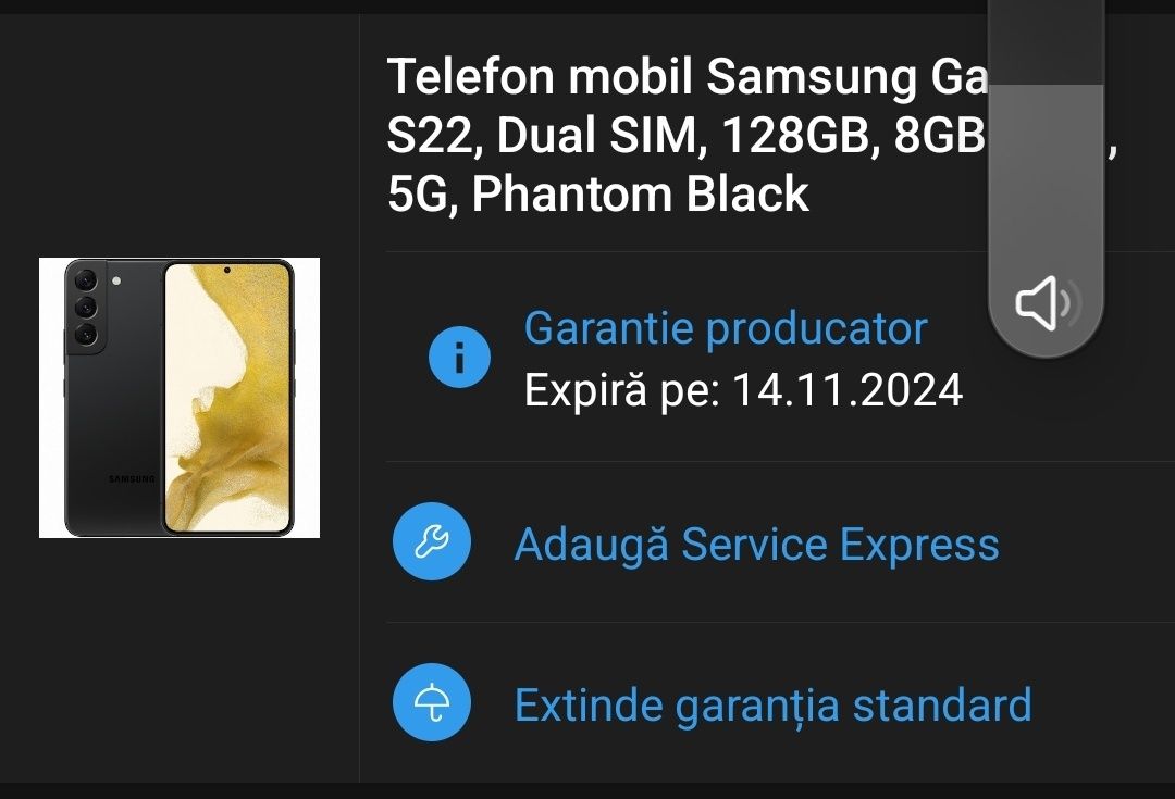 Samsung S22 5G in Garantie