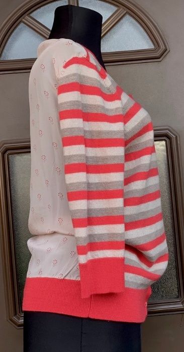 TED BAKER Cardigan Maneci 3/4 Dungi Lana Matase Original UK Oferta