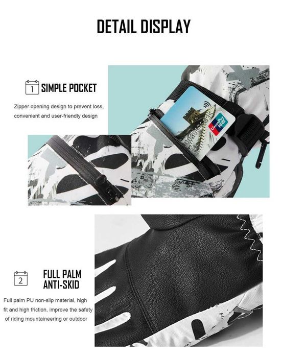 Горнолыжные перчатки, перчатки для сноуборда