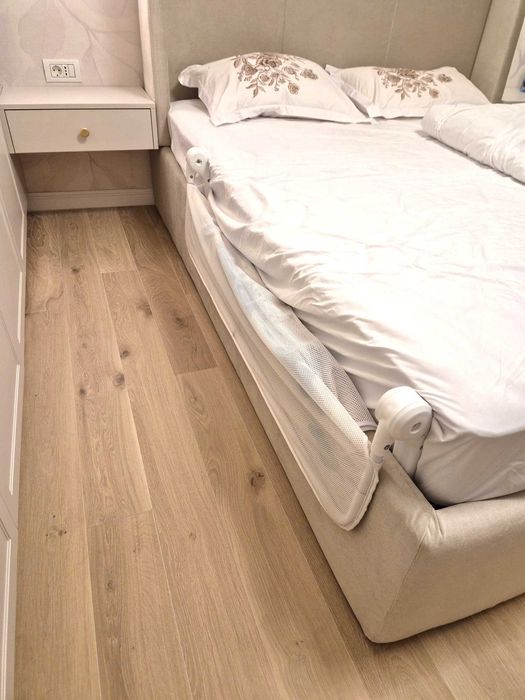 Vand bariera de protectie pat copii, Guimo, 120x48 cm, husa lavabila