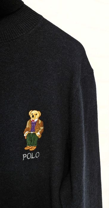 Ralph Lauren Оригинален мъжки пуловер с поло яка и мече  размер М
