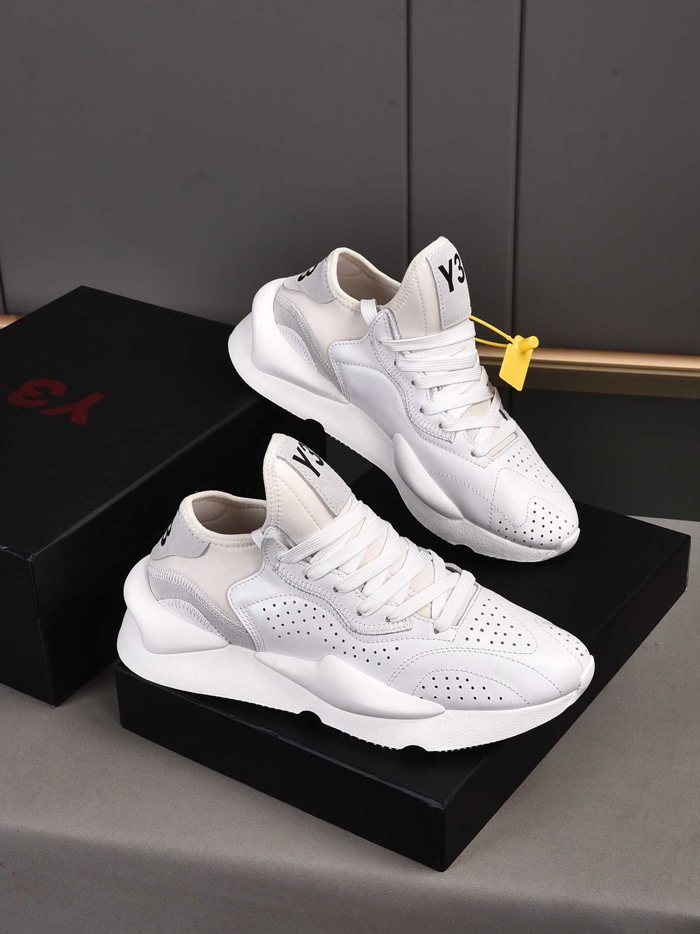 Adidasi Y-3, Kaiwa - White Premium din Piele NOI Yohji Yamamoto Y3